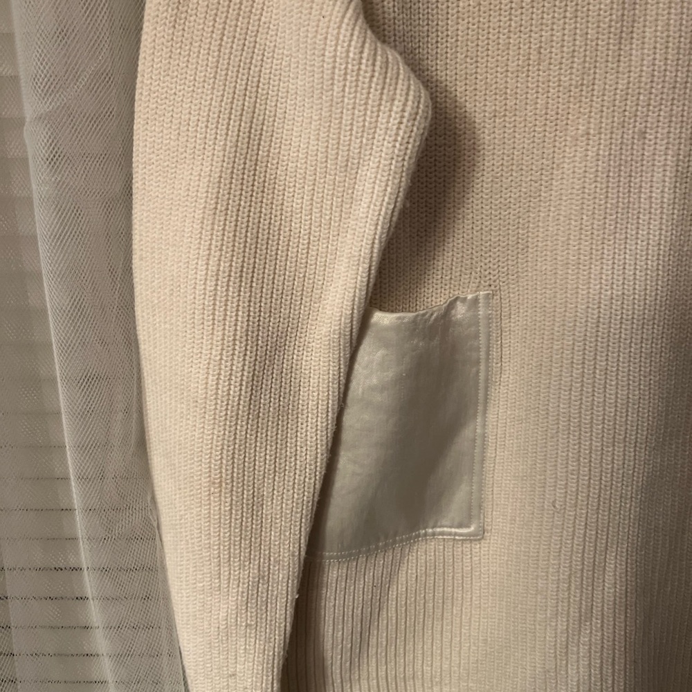 HUGO BOSS FAONIA COTTON & CASHMERE IVORY SWEATER sz S D1 - Picture 5 of 12